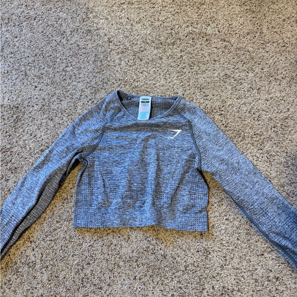 Gymshark Heathered Gray Long Sleeve Top